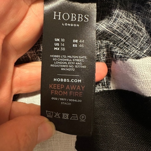 NWOT Hobbs London Regina Linen Midi Dress US 14 - Picture 4 of 11